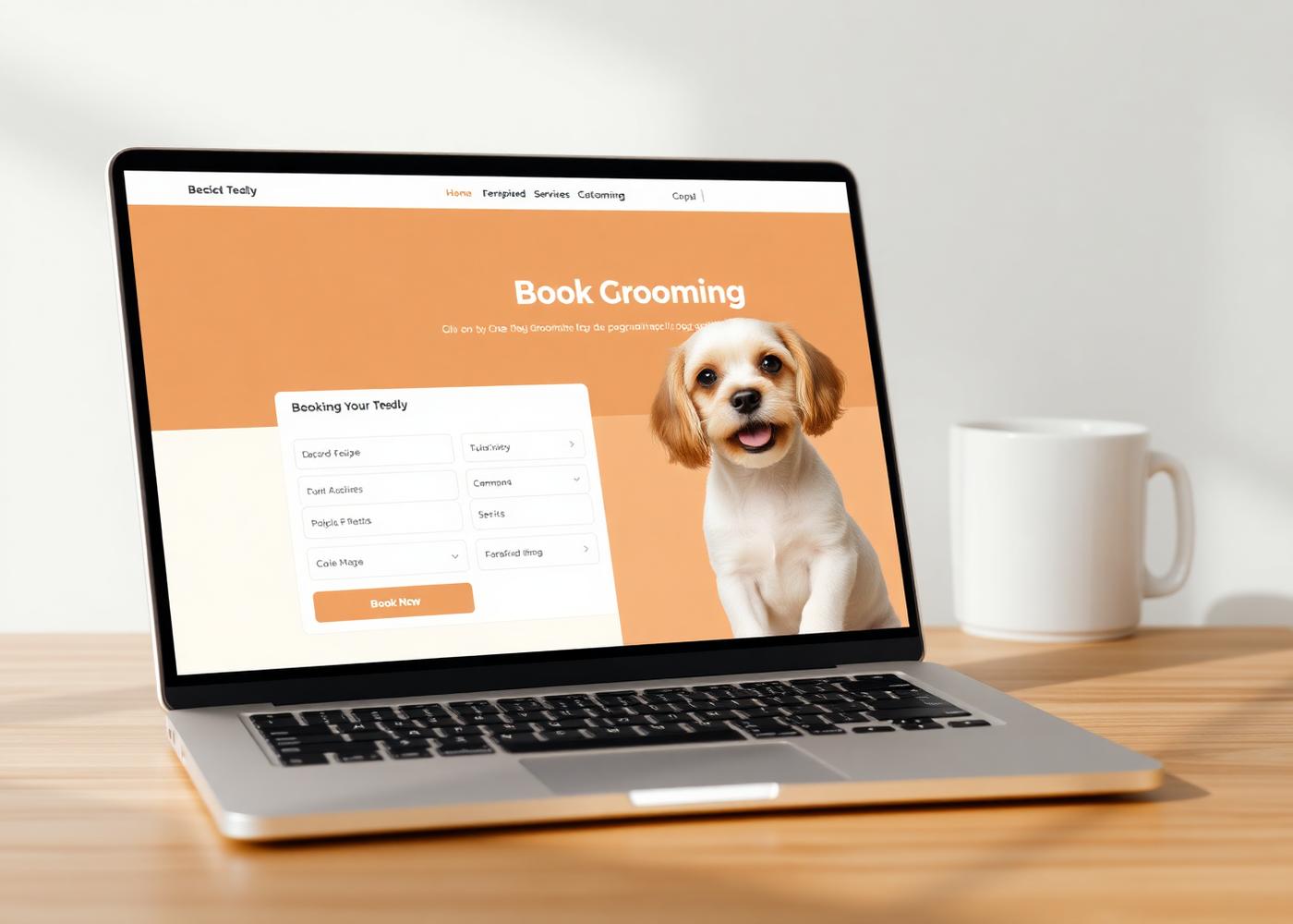After website mockup